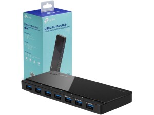 TP-Link UH700 USB Hub, 1.5A Fast Charging 7-Port Docking Station, 10x Data Transfer Speed up to 5Gbps, 12V/2.5A Power Adapter and 1m USB 3.0 Cable, Compatible with Windows, Mac OS X and Linux systems
