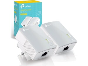 TP-Link TL-PA4010 KIT AV600 Powerline Adapter Starter Kit, HomePlug AV2 Powerline Network Adapters, Up to 600Mbps, 1x Fast Ethernet Port, Plug and Play, Energy Saving Mode, 300M Range