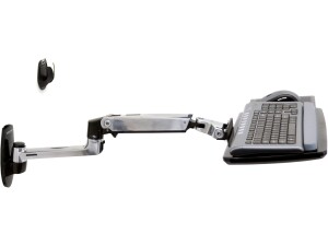 Ergotron - LX Keyboard Arm, Wall Mount Adjustable Keyboard Tray - Polished Aluminum (45-246-026)