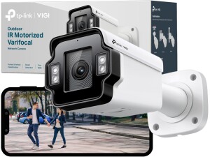 VIGI InSight S345ZI 4MP Outdoor IR Motorized Varifocal Bullet Network Camera, Supports PoE, Smart CCTV Camera with 5X Optical Zoom, Human and Vehicle Classification, Two-Way Audio, Smart IR, Metal Case