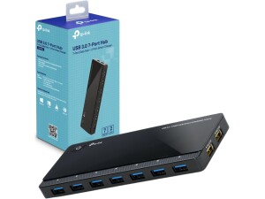 TP-Link UH720 USB Hub, 7-Port Docking Station with Extra 2x 2.4A Ultra Fast Charging Ports, 10x Data Transfer Speed up to 5Gbps, 1m USB3.0 Cable, Compatible with Windows, Mac OS X and Linux systems