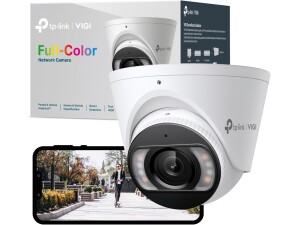 VIGI InSight S445(2.8mm) 4MP Full-Color Turret Network Camera, PoE Support, Super HD CCTV Camera, People and Vehicle Analytics, Human and Vehicle Classification, Active Defence and Two-Way Audio