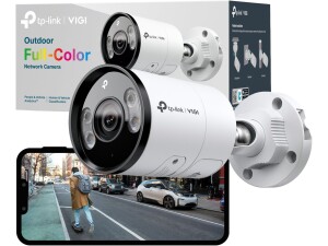 VIGI InSight S385(4mm) 4K 8MP Outdoor Full-Color Bullet Network Camera, Supports PoE, Ultra HD Outdoor Security Camera, People and Vehicle Analytics, Human and Vehicle Classification, Two-Way Audio