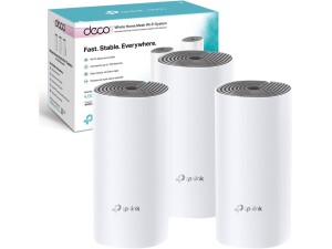TP-Link Deco E4(3-pack) AC1200 Whole Home Mesh WiFi System, Seamless Roaming, Up to 4,000 sq ft Coverage, Work with Amazon Echo/Alexa, Router and WiFi Booster Replacement