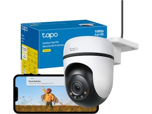 Tapo C500 1080P Full HD Outdoor Pan/Tilt Security Camera, 360Motion Tracking, IP65, Smart Person Detection, Colour Night Vision, Cloud and Local Storage, Works With Alexa and Google, No Monthly Fee