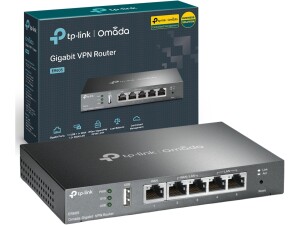 TP-Link ER605 Gigabit VPN Router, Business Multi-WAN Wired Router, 5x Gigabit Ports, Secure VPN, Omada SDN Cloud Management Gateway, Supports IPsec/PPTP/L2TP, Up to 20 Ipsec VPN Tunnels