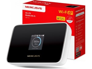 MERCUSYS MT115 4G LTE Mobile Portable WiFi Router, AX300 WiFi 6, TP-Link 4G Router With Sim Slot, Mesh Extender Add-On, Portable Travel MiFi, Up to 10 Devices, 2400mAh Battery, App Control