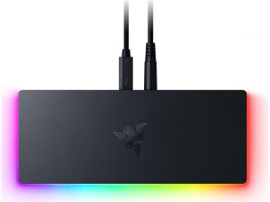 Razer Thunderbolt 5 Dock Chroma - 10 ports USB-Dock - 3x DisplayPort USB-C - Ethernet - Passthrough 140W - SD/UHS card - 2x USB-A - M.2 extension - UK connector - PC/Mac | Black