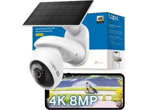 Tapo C660 KIT 4K 8MP Solar-Powered Pan/Tilt Security Camera, Starlight Color Night Vision, 360° AI Tracking Outdoor Camera, Solar Charging, Two-Way Audio, 2.4&5 GHz Connection, Works with Alexa&Google
