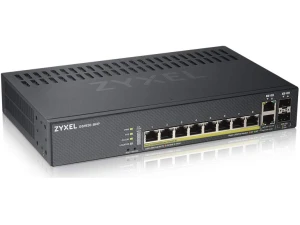 Zyxel 8 Port PoE Switch | Smart Managed | Gigabit Network Ethernet Switch | 8x GbE PoE+ with 130W Budget + 2x SFP GbE Combo | Desktop or Wall Mount | Fanless | Hybrid Mode Nebula Cloud | GS1920-8HPv2