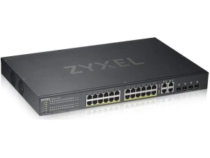 Zyxel 24 Port PoE Switch | Smart Managed | Gigabit Network Ethernet Switch | 24x GbE PoE+ with 375W Budget + 4x SFP GbE Combo Ports | Rack Mount | Smart Fan | Hybrid Mode Nebula Cloud | GS1920-24HPv2
