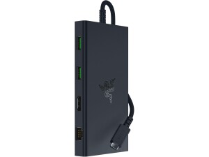 Razer USB-C Dock - 11 ports with HDMI, Gigabit Ethernet, 3.5mm audio port, USB-A & -C, compatible with Windows and Mac (screen output with 4K, 7.1 surround sound) Black