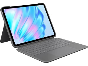 Logitech Combo Touch iPad Air 11-inch (M2 & M3), iPad Air (5th gen) Case - Detachable backlit keyboard with kickstand , QWERTY UK English Layout - Grey