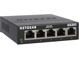 NETGEAR 5 Port Gigabit Network Switch (GS305) | Unmanaged Network Switch | Ethernet Splitter | Ethernet Hub | Desktop or Wall Mount