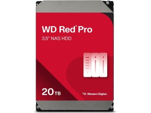 WD Red Pro 20TB NAS 3.5" Internal Hard Drive - 7200 RPM, SATA 6 Gb/s, CMR, 512MB Cache