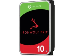 Seagate IronWolf Pro, 10 TB, Enterprise NAS Internal HDD CMR 3.5 Inch, SATA 6 Gb/s, 7,200 RPM, 256 MB Cache for RAID Network Attached Storage, 3 year Rescue Services (ST10000NT001)