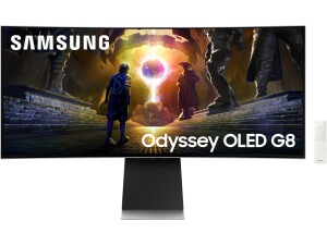 Samsung Odyssey Gaming OLED G8 LS34DG850SUXXU Curved 34" UWQHD Smart Gaming Monitor - 0.03ms, 175Hz, 3440x1440, Speakers, Full Smart Platform