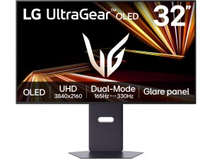 LG UltraGear OLED GX8 Gaming Monitor 32GX850A-B, 4K UHD, 32 inch WOLED Glare panel, Dual mode 165Hz - 330Hz, 0.03ms, HDR 400 True Black, NVIDIA G-Sync compatible & AMD FreeSyncPro, DP, HDMI 2.1,Black
