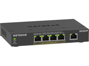 NETGEAR 5 Port PoE Switch (GS305P) | Unmanaged Gigabit Network Switch