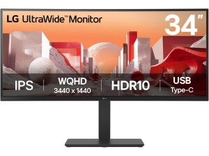 LG UltraWide Monitor 34BA75QE - UWQHD 1440p IPS 34 inch, 60Hz, 5ms,