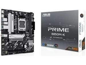 ASUS Prime B850M-K AMD Micro-ATX Motherboard, 8+2+1 Phase Power, DDR5, PCIe