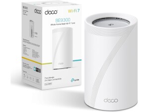 TP-Link Deco BE65 Pro(1-pack) BE9300Mbps Tri-Band Whole Home Mesh WiFi 7 System, 2x 5 Gbps & 1x 2.5 Gbps Gigabit Ports, Seamless AI-Driven WiFi Extender Booster, HomeShield