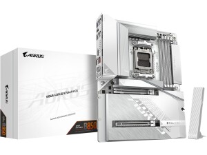 GIGABYTE B850 AORUS STEALTH ICE Motherboard - AMD Ryzen 9000 Series CPUs, 14+2+2 Phases Digital VRM, up to 8200MHz DDR5 (OC), 2xPCIe 5.0 + 2xPCIe 4.0 M.2, WIFI 7, 5 GbE LAN, USB 3.2 Gen 2