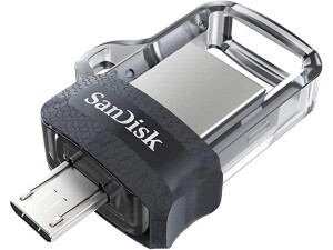 SanDisk Ultra Dual Drive m3.0 USB 3.0 Flash Drive 128GB (Smartphone storage, USB stick, memory stick with reversible micro-USB and USB Type-A connectors for Android smartphones and tablets)