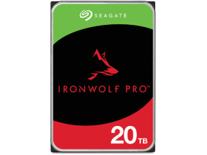 Seagate IronWolf Pro, 20 TB, Enterprise NAS Internal HDD –CMR 3.5 Inch, SATA 6 Gb/s, 7,200 RPM, 256 MB Cache for RAID Network Attached Storage, 3 year Rescue Services (ST20000NT001)
