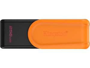Kingston DataTraveler Exodia S USB Flash Drive - 256GB - USB 3.2 Gen 1 - USB Type A - Black/Orange - DTXS/256GB