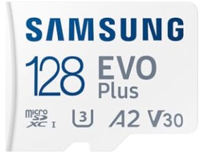 128GB Samsung EVO Plus UHS-1 (U3) microSD Card & Adaptor