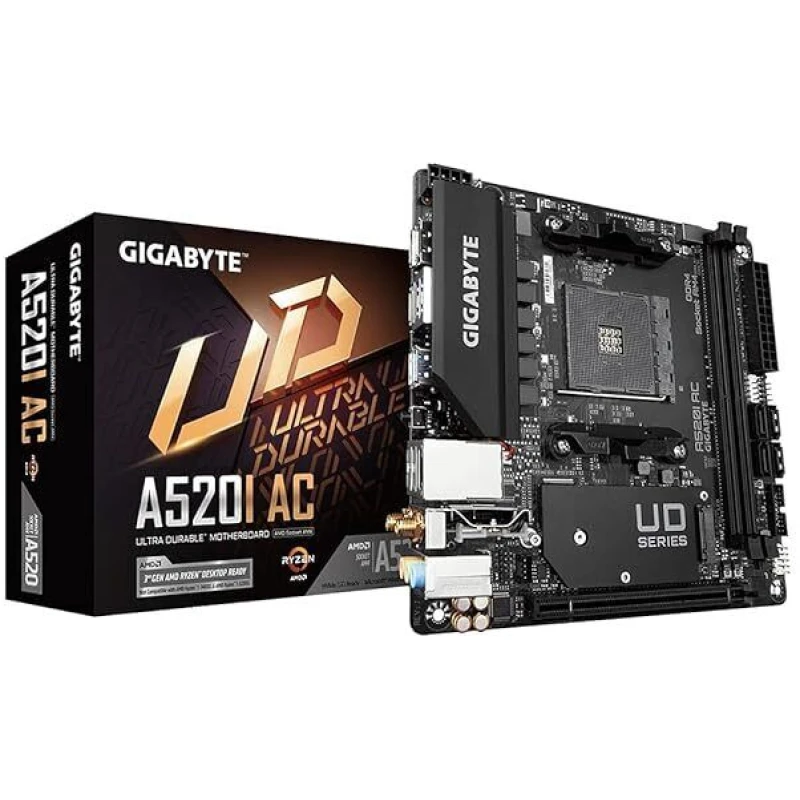 Gigabyte-A520I-AC-Motherboard-for-AMD-Ryzen-5000-Series-AM4-CPUs-5300MHz-DDR4-186505937636