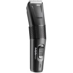 Rechargeable cordless hair trimmer for men with adjustable length settings. High-quality grooming device for precise haircutting.