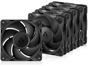 ARCTIC P12 Pro PST - 5 Pack - Powerful Premium Fan, 120 mm PWM Fan with Y-Cable Splitter, 600-3000 rpm, 0 rpm