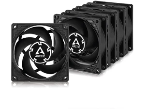 ARCTIC P8 PWM PST (5 Pack) - PC Fan, 80mm Fan, PC Case Fan, PWM Sharing Technology (PST), Pressure-Optimised, Quite motor, Computer, Fan Speed: 200-3000 rpm - Black