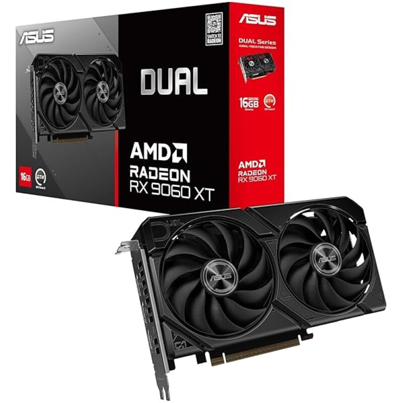 ASUS-Dual-Radeon-RX-9060-XT-16GB-GDDR6-Graphics-Card-PCIe-50-HDMI-21b-DisplayPort-21a-25-slot-design-Axial-tech-B0BYZFH47F