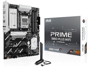 ASUS PRIME B850-PLUS WIFI, AMD, Socket AM5, AMD Ryzen 7000 Series, AMD Ryzen 8000 Series, AMD Ryzen 9000 Series, DDR5-SDRAM, 256 GB, DIMM