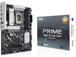 ASUS Prime B860-PLUS-CSM Motherboard Socket Intel LGA 1851 (Intel B860, ATX, DDR5 Memory, PCIe 5.0 x16 SafeSlot, 3X PCIe 4.0 M.2, HDMI, DisplayPort, USB 20Gbps, USB 5Gbps Type-C)