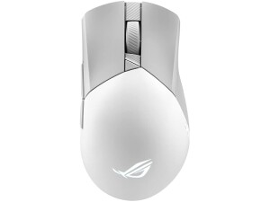 ASUS ROG Gladius III Wireless AimPoint Gaming Mouse, Connectivity (24GHz RF, Bluetooth, Wired), 36000 DPI sensor, 6 programmable buttons, ROG SpeedNova, Replaceable switches, Paracord cable, White