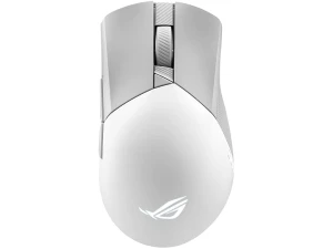 ASUS ROG Gladius III Wireless AimPoint Gaming Mouse, Connectivity (24GHz RF, Bluetooth, Wired), 36000 DPI sensor, 6 programmable buttons, ROG SpeedNova, Replaceable switches, Paracord cable, White