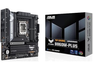 ASUS TUF GAMING B860M-PLUS Intel mATX motherboard, 12+1+2+1 80A DrMOS power stages, DDR5, PCIe 5.0, 3xM.2 slots, Realtek 2.5Gb Ethernet, DisplayPort, HDMI, USB 20Gbps Type-C with DP Alt mode