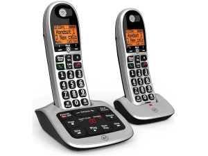 BT 4600 Cordless Landline House Phone, Home Phone, Big Buttons, Advanced Nuisance Call Blocker, Answer Machine, Twin Handset Pack