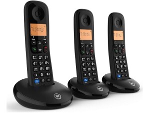 BT Everyday Cordless Landline House Phone, Home Phone, Basic Call Blocker, Do Not Disturb button, Trio Handset Pack