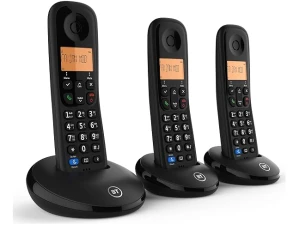 BT Everyday Cordless Landline House Phone, Home Phone, Basic Call Blocker, Do Not Disturb button, Trio Handset Pack