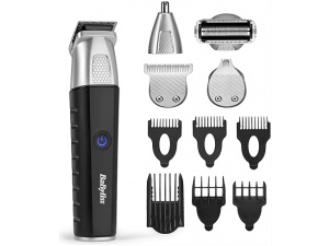 BaByliss Lithium Power 11 in 1 Multi-Trimmer, Cordless Grooming Kit with Beard, Body, Ear & Nose Hair Trimmer, Waterproof, Gifts for Men, Black