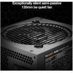 Quiet 120mm semi-passive PC power supply fan for efficient cooling.