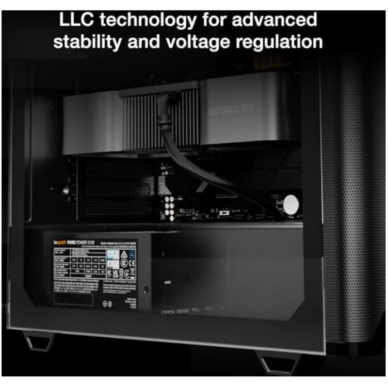 High-tech power supply unit with stability and voltage regulation for advanced IT infrastructure.