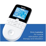 Ultrasound muscle stimulator device for pain relief and relaxation.
