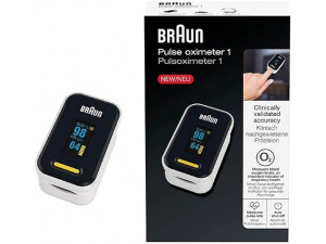 Braun Pulse Oximeter 1 - Accurate Blood Oxygen Finger Monitor - Easy-to-use at Home - For COPD, Pneumonia, Sleep Apnea Sufferers - Great for Athletes- YK-81CEU