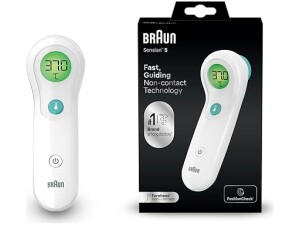 Braun Sensian 5 Forehead non-contact thermometer - Positioning Guidance - Colour-Coded Digital Display - 2 second measurement - Baby and Child Friendly - BNT300